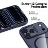 Tech-Protect MagMat MagSafe do iPhone 17 Pro Max – Przezroczyste Etui z Granatową Ramką
